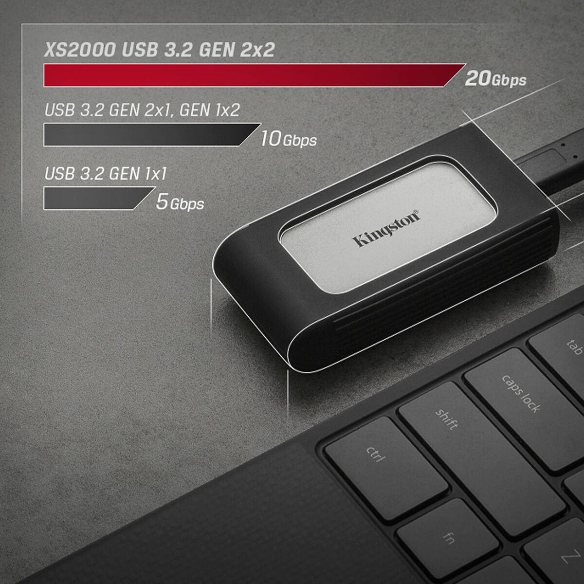 Disco Duro Externo Kingston XS2000 1 TB